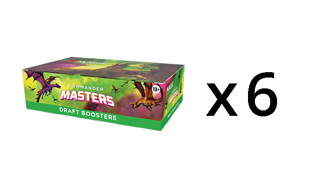 MTG Commander Masters DRAFT Booster CASE (6 DRAFT Booster Boxes)